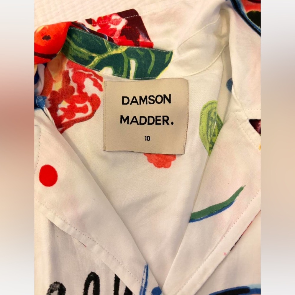 Damson Madder Chlo Beach Calypso Pocket Shirt in Picnic UK 10 / US 6 - Picture 7 of 14